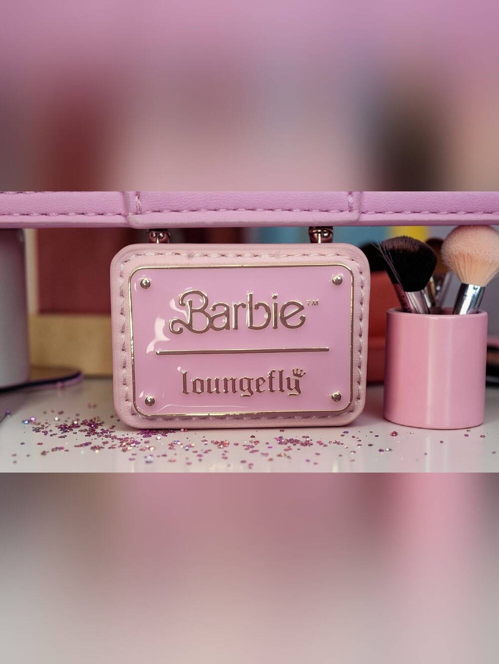Loungefly Barbie 65th Anniversary Logo Crossbody Bag NWOT - Picture 6 of 15